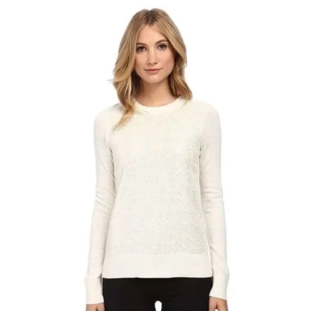 Kate Spade New York Ivory Sequin Front Sweater